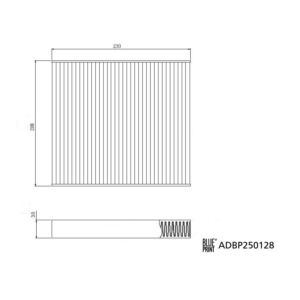 Tesla Model 3 Cabin Air Filter - Blue Print ADBP250128