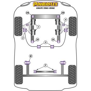 Powerflex PowerAlign Camber Bolt Kit (12mm x 60mm) PFA100-12 For Audi Coupe (1981-1996)