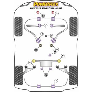 Powerflex Rear Beam Mount Bush PFR5-507 For BMW 7 Series E32 (1988-1994)