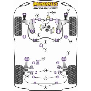 Powerflex Exhaust Mount EXH023 For VW Golf MK4 R32 / 4Motion (1997-2004)