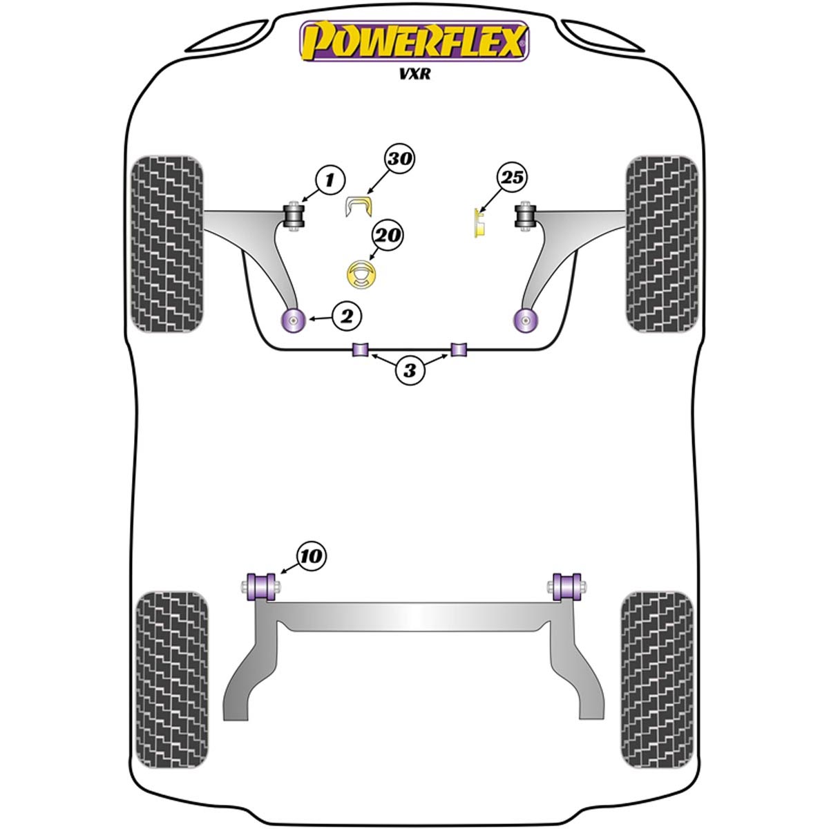 Powerflex Upper Gearbox Mount Insert (Petrol/Tuned Diesel) PFF80-1130 For Vauxhall / Opel Corsa D (2006-2014) VXR/OPC