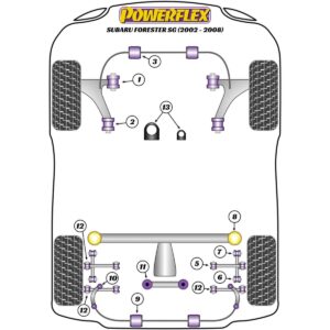 Powerflex Exhaust Mount EXH009 For Subaru Forester SG (2002 - 2008)