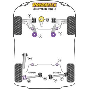 Powerflex Rear Upper Arm Inner Bush PFR1-1014 For Alfa Romeo Giulietta 940 (2010 -)