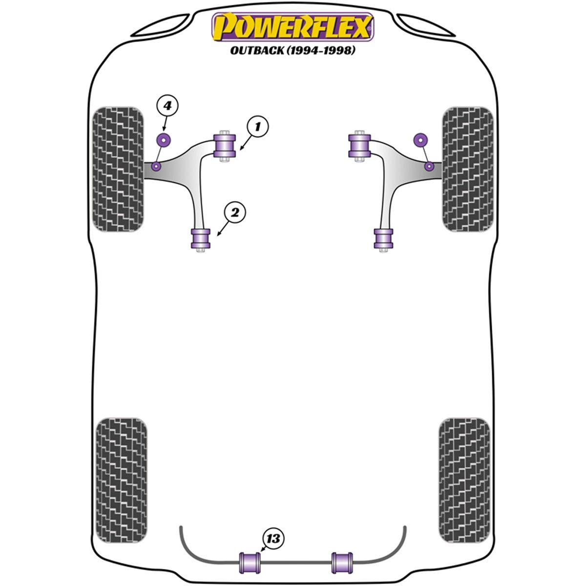 Powerflex Exhaust Mount EXH009 For Subaru Outback (1994 - 1998)