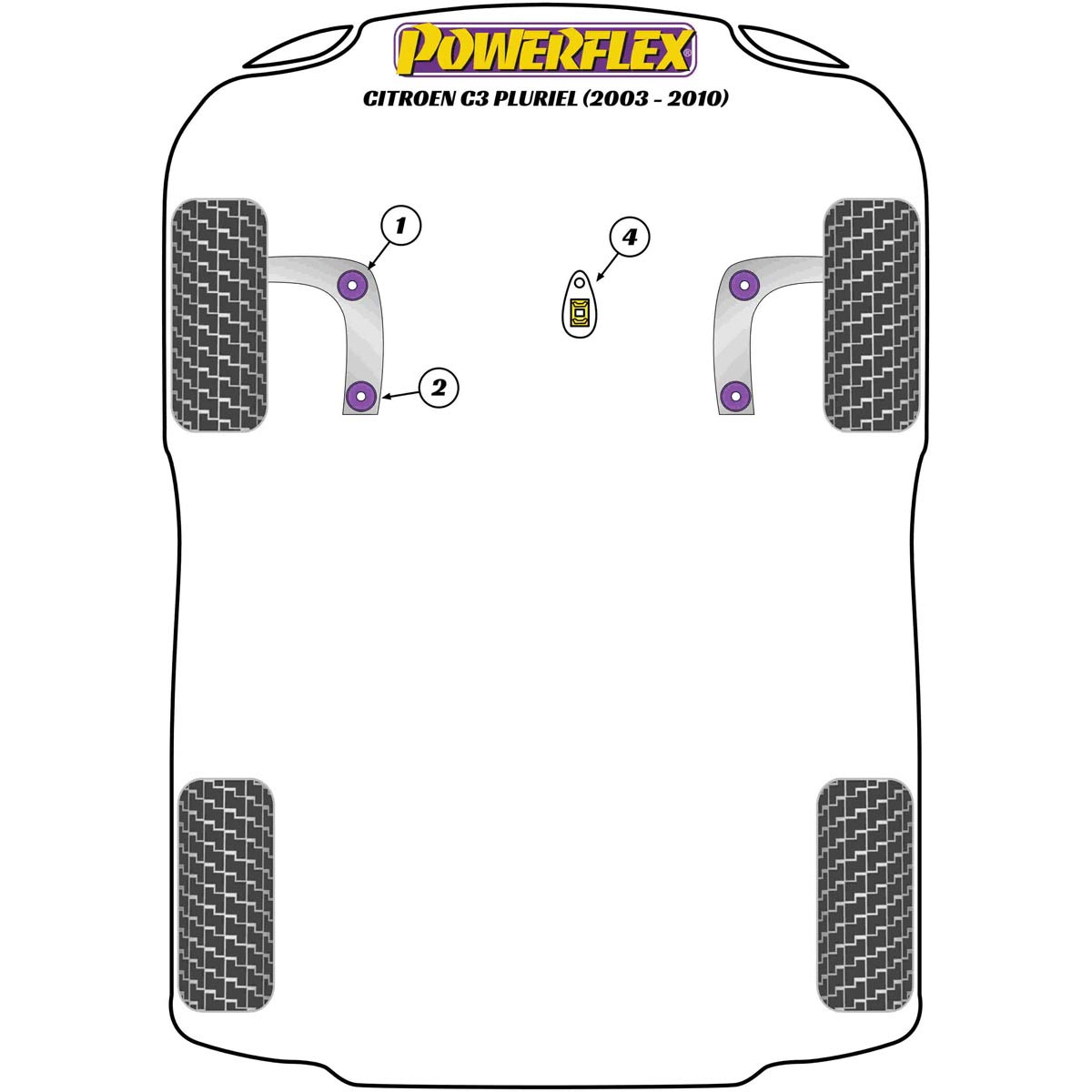 Powerflex PowerAlign Wheel Mounting Guide Pin PF99-512-125 For Citroen  C3 Pluriel (2003 - 2010)