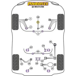 Powerflex Lower Torque Mount Small Bush PFF3-1325 For Audi Q2 4WD Quattro MULTI LINK (2017 - On)