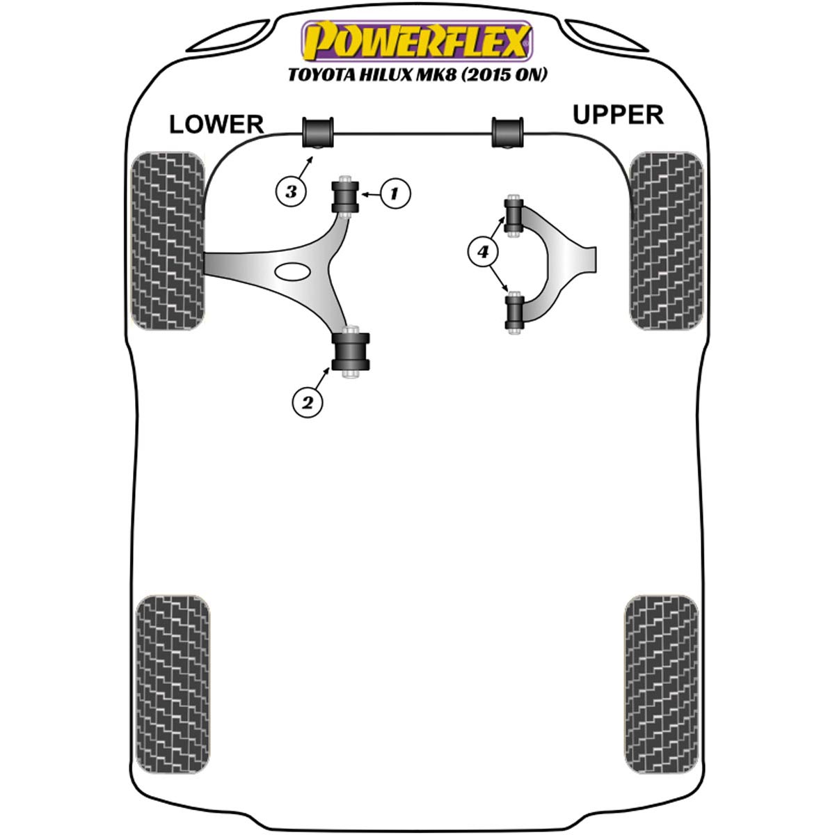 Powerflex Front Anti Roll Bar Bush 31mm PFF76-803-31 For Toyota Hilux Mk8 (2015 on)