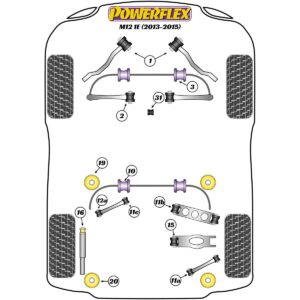 Powerflex Rear Shock Absorber Upper Mounting Bush 10mm PFR5-416 For Zinoro  M12 (2013 - 2015)