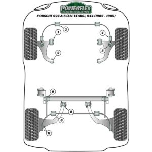 Powerflex Front Anti Roll Bar To End Link 23mm PFF57-205-23H For Porsche 924 and S (all years), 944 (1982 - 1985)