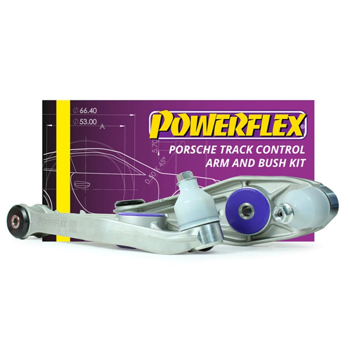 Powerflex Track Control Arm & Bush Kit PF57K-1001 For Porsche 911 997 GT2, GT3 & GT3RS (2006-2013)