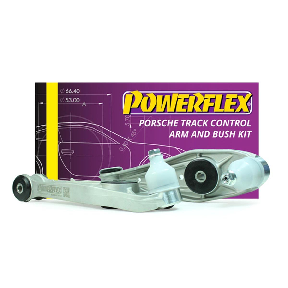 Powerflex Track Control Arm & Bush Kit PF57K-1001BLK For Porsche 911 997 GT2, GT3 & GT3RS (2006-2013)