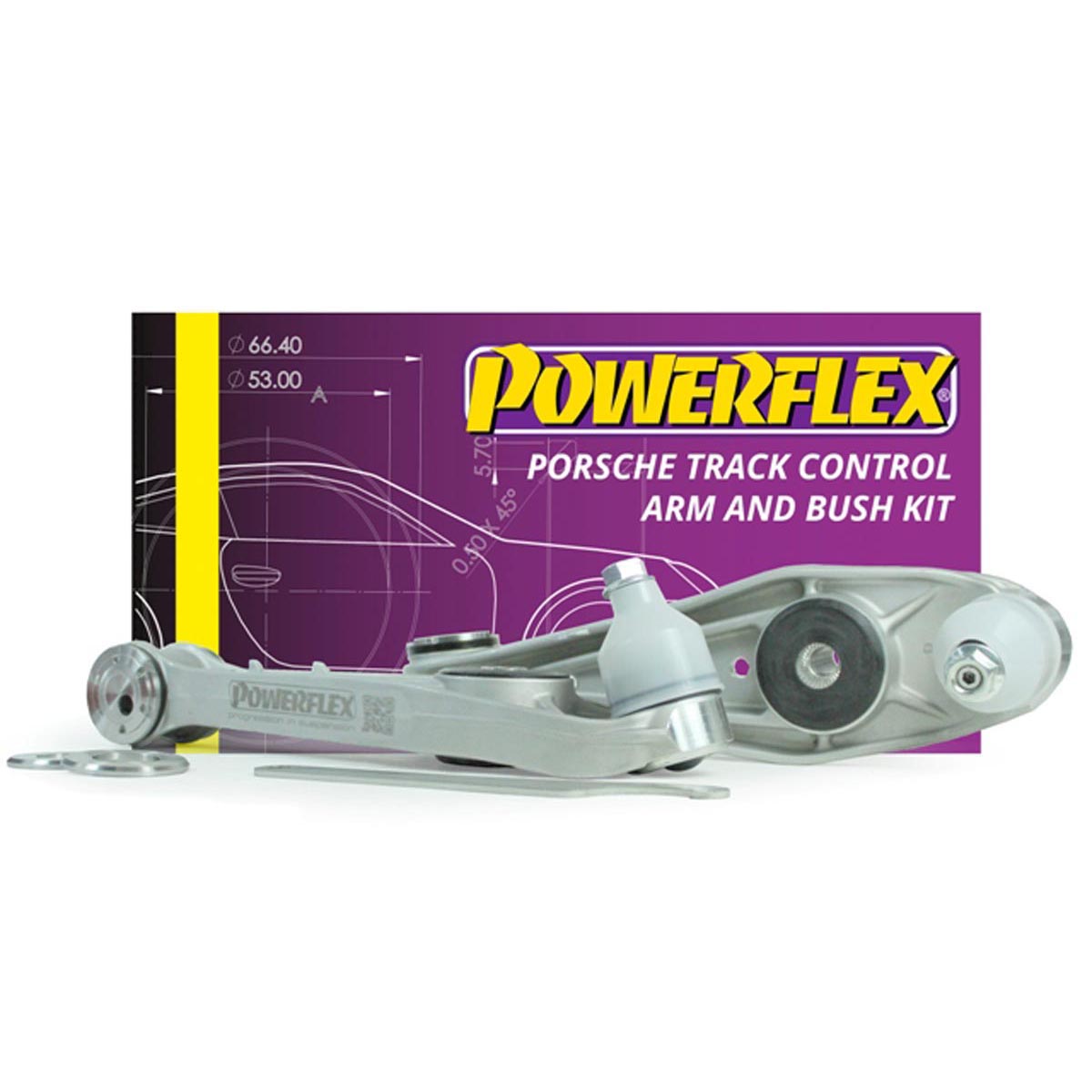 Powerflex Track Control Arm & Bush Kit (Adjustable) PF57K-1001G For Porsche 911 996 (1997-2005)