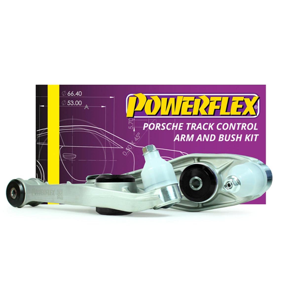 Powerflex Track Control Arm & Bush Kit PF57K-1002BLK For Porsche 981 Boxster/Cayman (2012 - 2016)