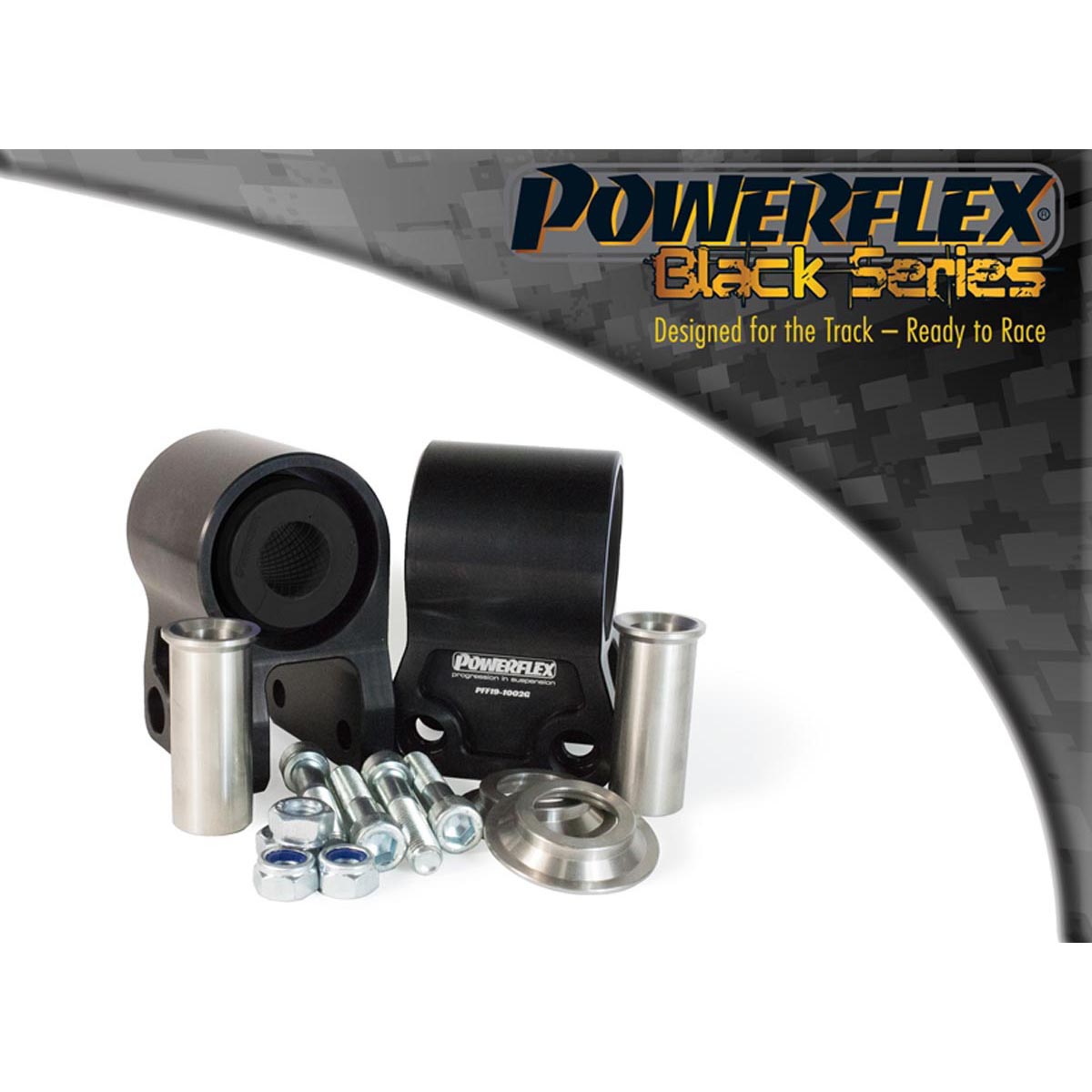 Powerflex Front Wishbone Rear Bush Anti-Lift & Caster Offset  PFF19-1002GBLK For Volvo S40 (2004 - 2012)