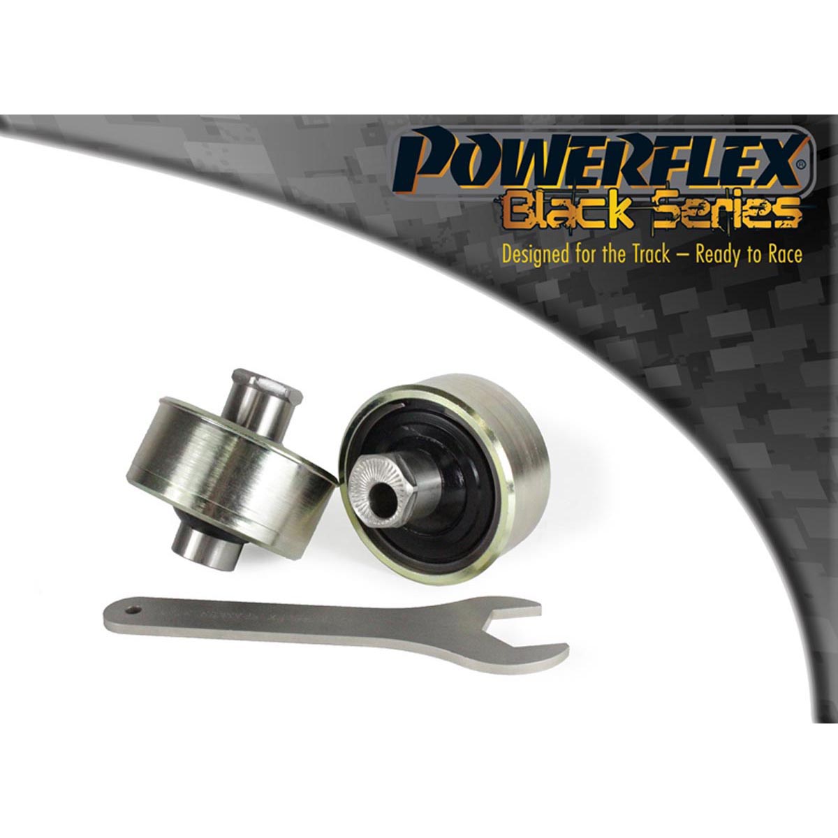 Powerflex Front Lower Arm Rear Bush Caster Adjust PFF19-1302GBLK For Jaguar (Daimler) X Type (2001 - 2009)