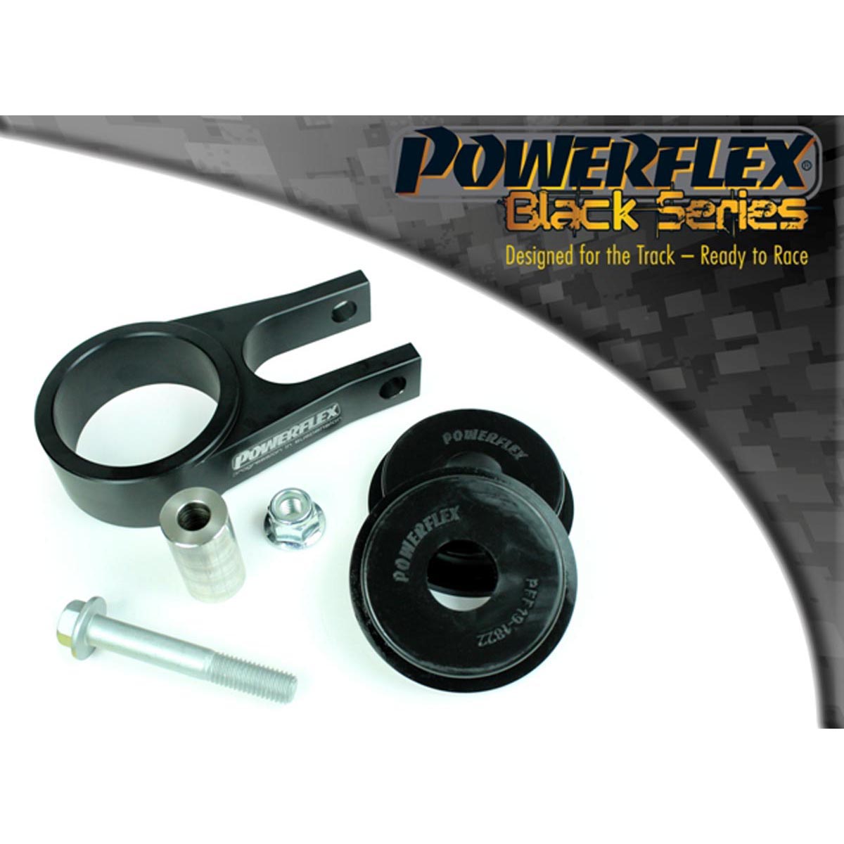 Powerflex Lower Torque Mount Bracket & Bush, Track Use PFF19-1822BLK For Ford Focus Mk3 ST (2012-2018)