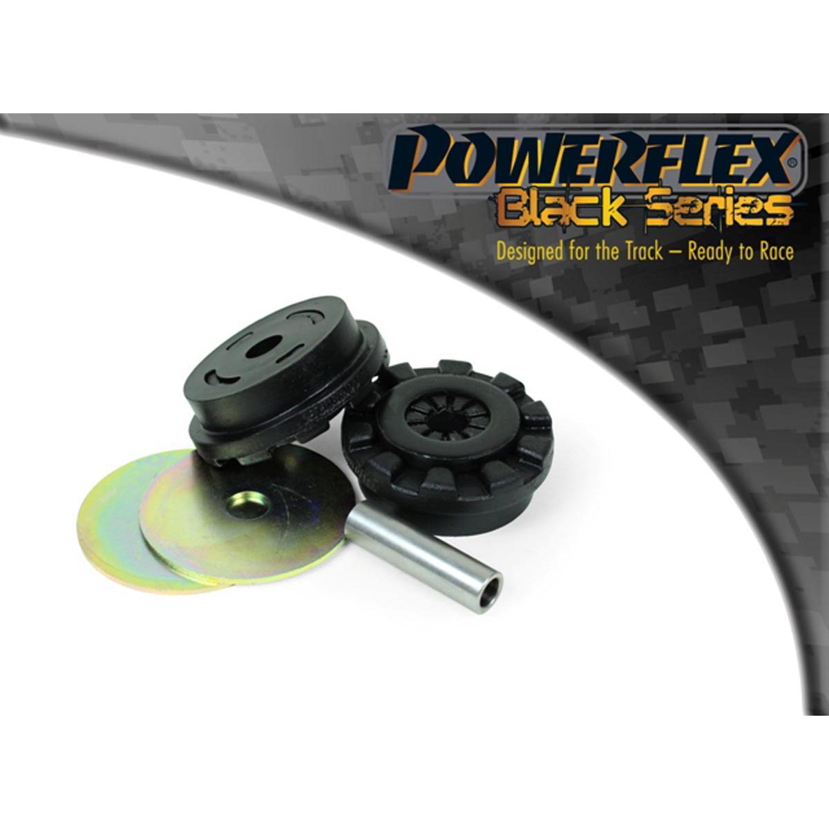 Powerflex Lower Engine Mount Large Bush 30mm Oval Bracket PFF19-2001BLK For Ford Fiesta Mk7 (2008 - 2012)