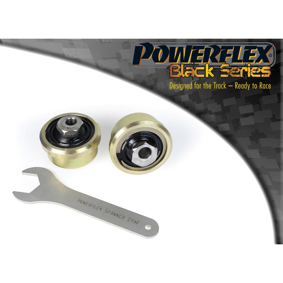 Powerflex Front Wishbone Rear Bush Caster Adjustable PFF19-2202GBLK For Ford Fiesta MK8.5 ST 200 Facelift (2021 on)