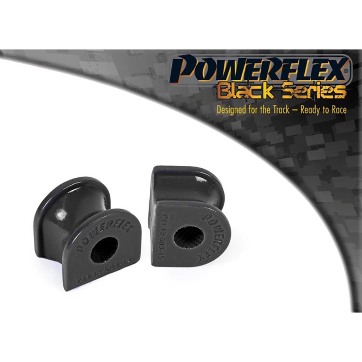 Powerflex Front Anti Roll Bar Bush 15mm PFF19-603-15BLK For Ford Fiesta Mk4 (1995 - 1999) & Mk5 (1999 - 2002)