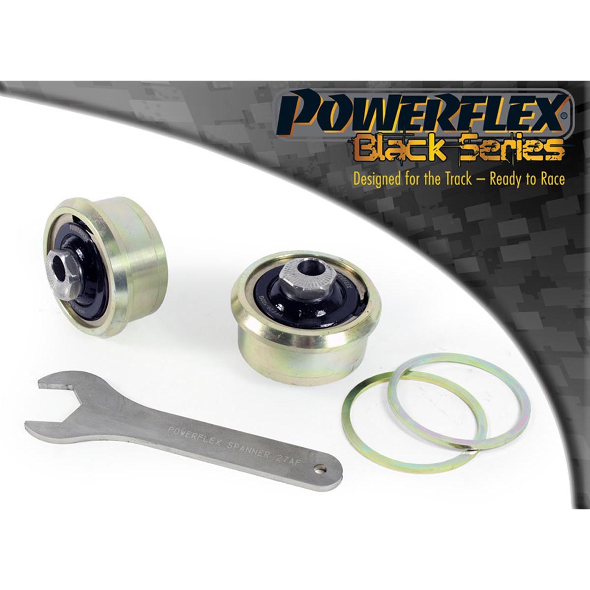 Powerflex Front Wishbone Rear Bush Anti-Lift & Caster Adjust PFF26-102GBLK For Hyundai Kona inc N (2018 on)