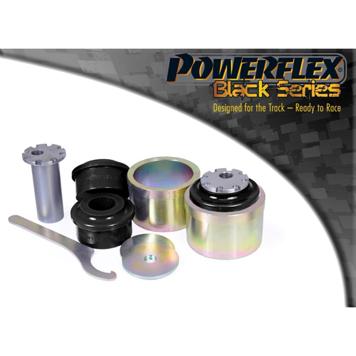 Powerflex Front Lower Radius Arm to Chassis Bush Caster Adjustable PFF3-802GBLK For Audi A4 (2008-2016)