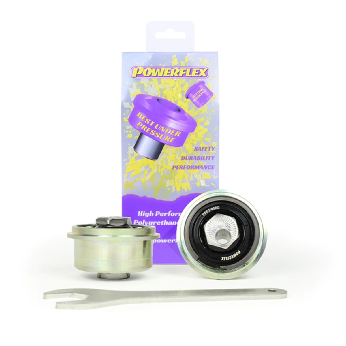 Powerflex Front Wishbone Rear Bush, Caster Adjustable PFF3-902G For Seat Leon MK3 5F upto 150PS (2013-2020) Rear Beam