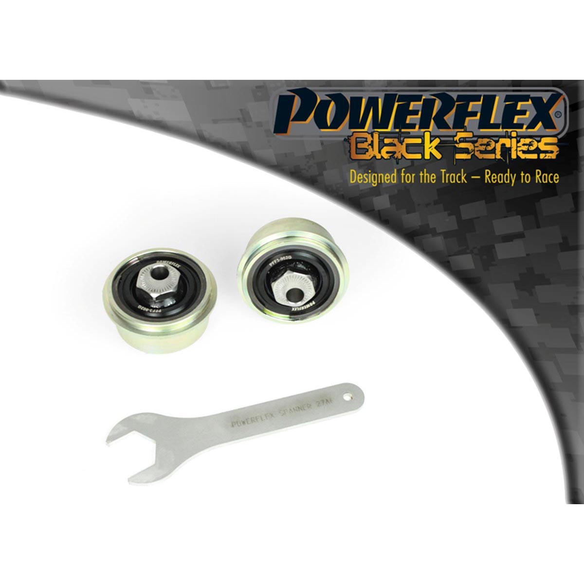 Powerflex Front Wishbone Rear Bush, Caster Adjustable PFF3-902GBLK For VW Beetle A5 Multi-Link (2011 - ON)