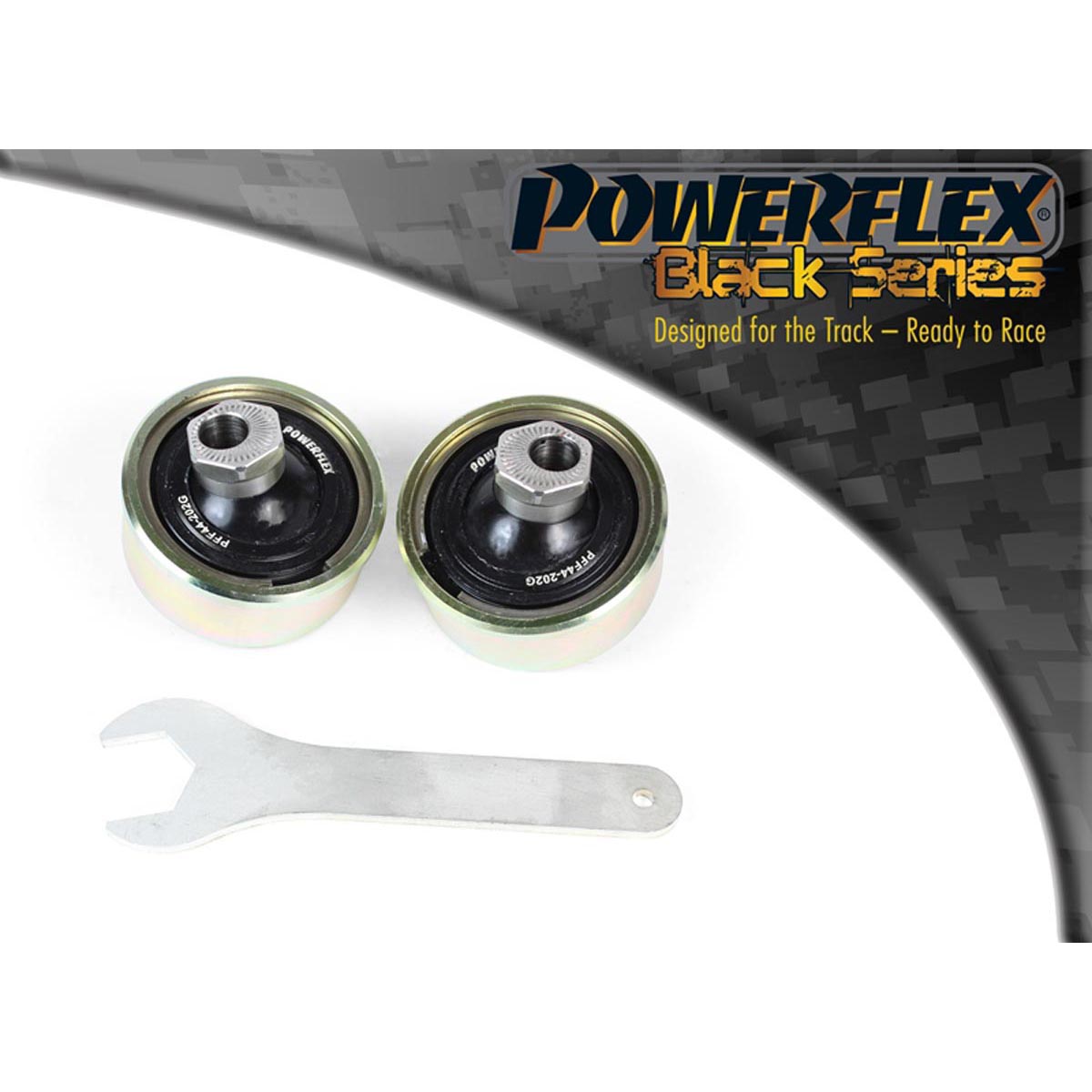 Powerflex Front Wishbone Rear Bush Anti-Lift & Caster Adjustable PFF44-202GBLK For Mitsubishi Lancer Evolution VII, VIII & IX inc 260 (2001 - 2007)