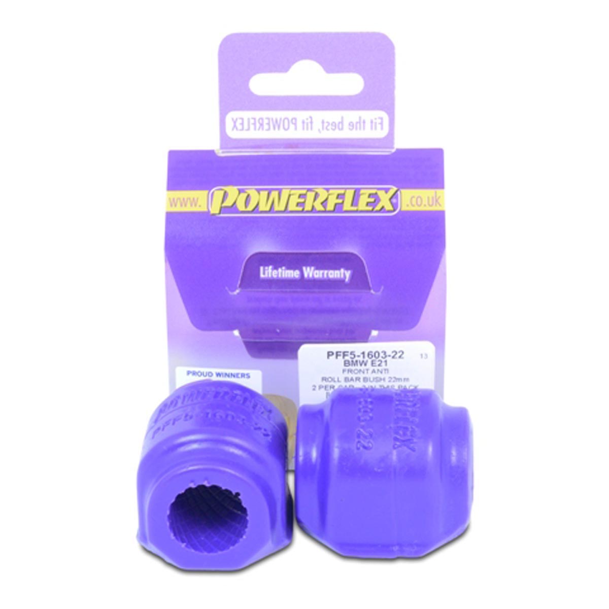 Powerflex Front Anti Roll Bar Bush 22mm PFF5-1603-22 For BMW 3 Series E21 (1975 - 1978)