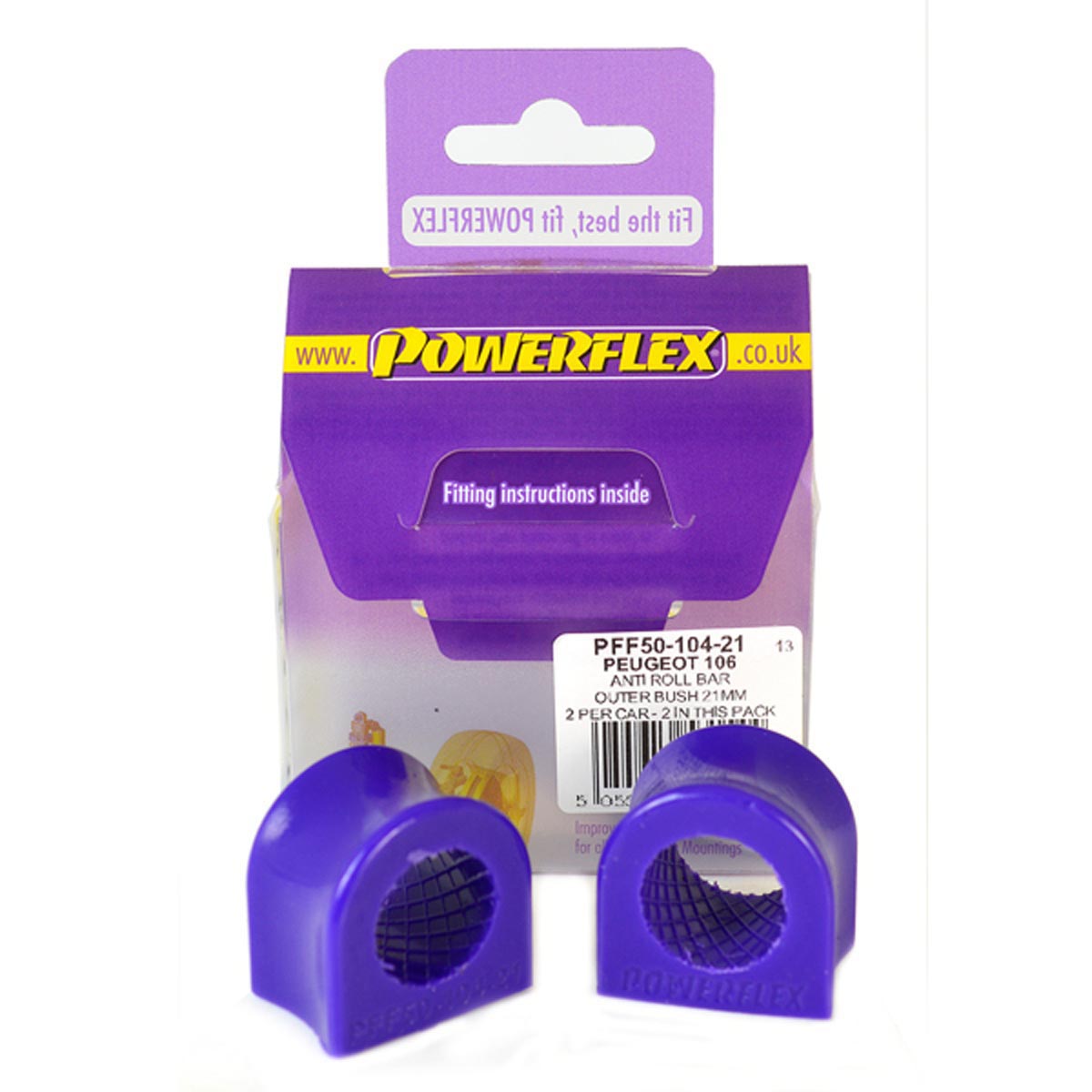 Powerflex Anti Roll Bar Outer Bush 21mm PFF50-104-21 For Citroen AX Mk1 & 2 (1986-1998)