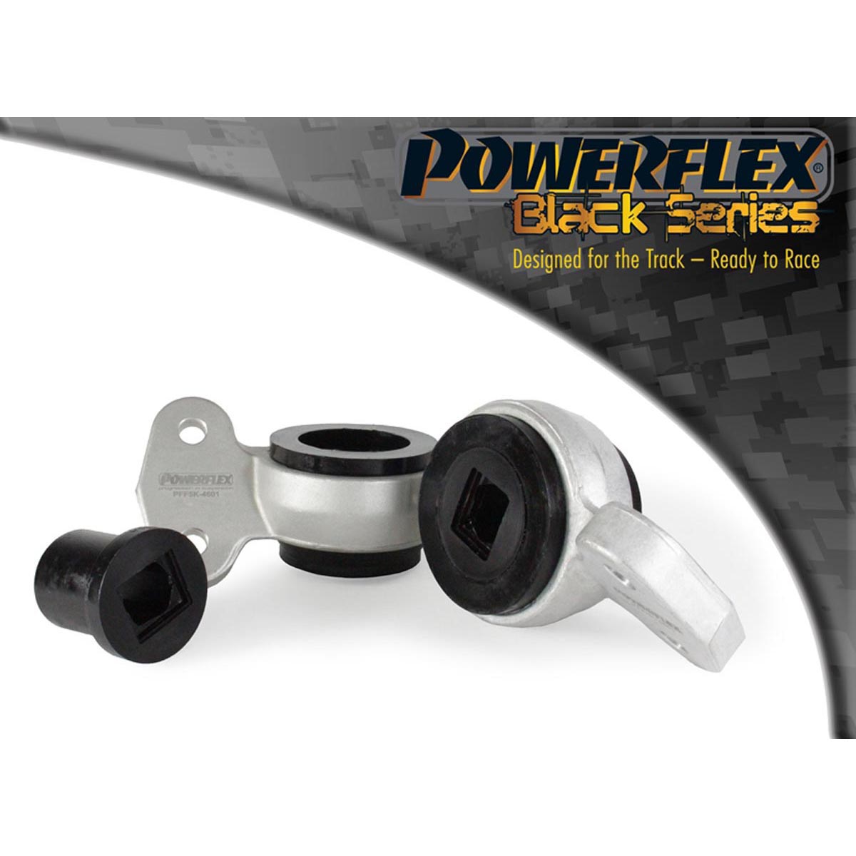 Powerflex Front Wishbone Rear Bush & Bracket PFF5K-4601BLK For BMW 3 Series (1999 - 2006) E46 Sedan / Touring / Coupe / Conv