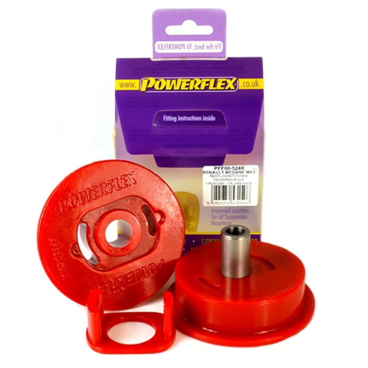 Powerflex Rear Lower Engine Mounting Bush PFF60-524R For Renault Megane II inc RS 225, R26 and Cup (2002-2008)