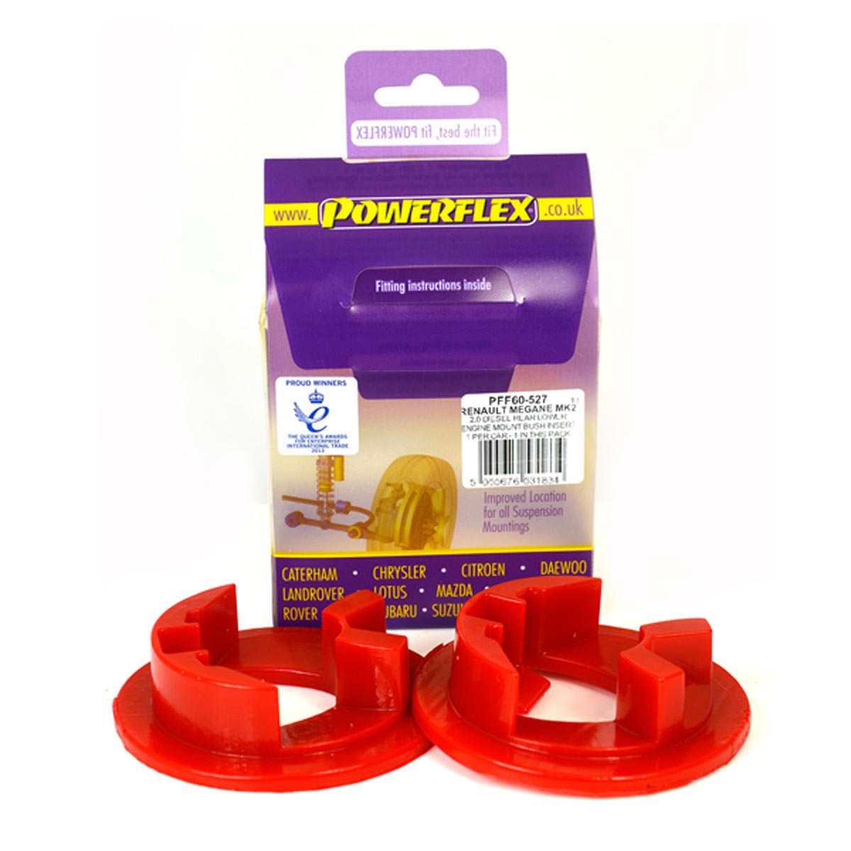 Powerflex Rear Lower Engine Mount Insert PFF60-527R For Renault Megane II inc RS 225, R26 and Cup (2002-2008)