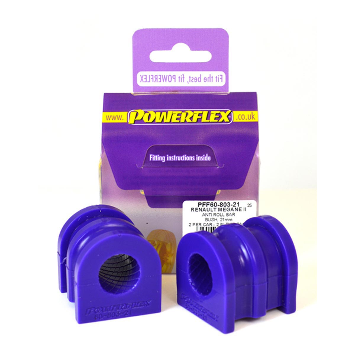 Powerflex Front Anti Roll Bar Bush 21mm PFF60-803-21 For Renault Scenic II (2003-2009)