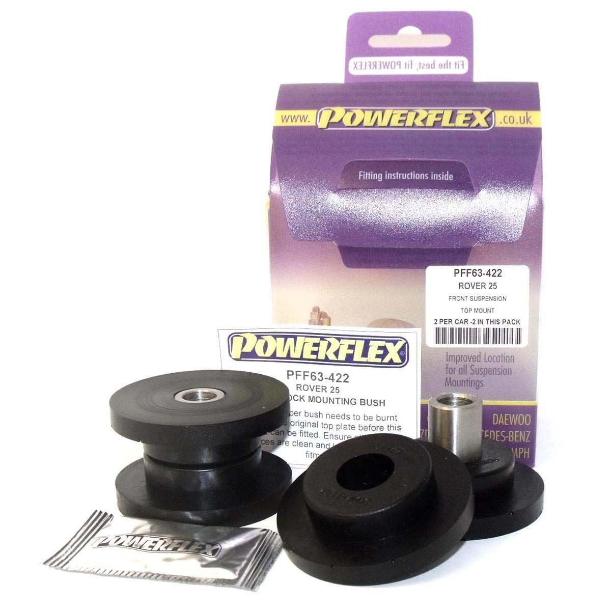 Powerflex Front Top Mount PFF63-422 For Rover 200 (1995 - 1999), 25 (1999 - 2005)