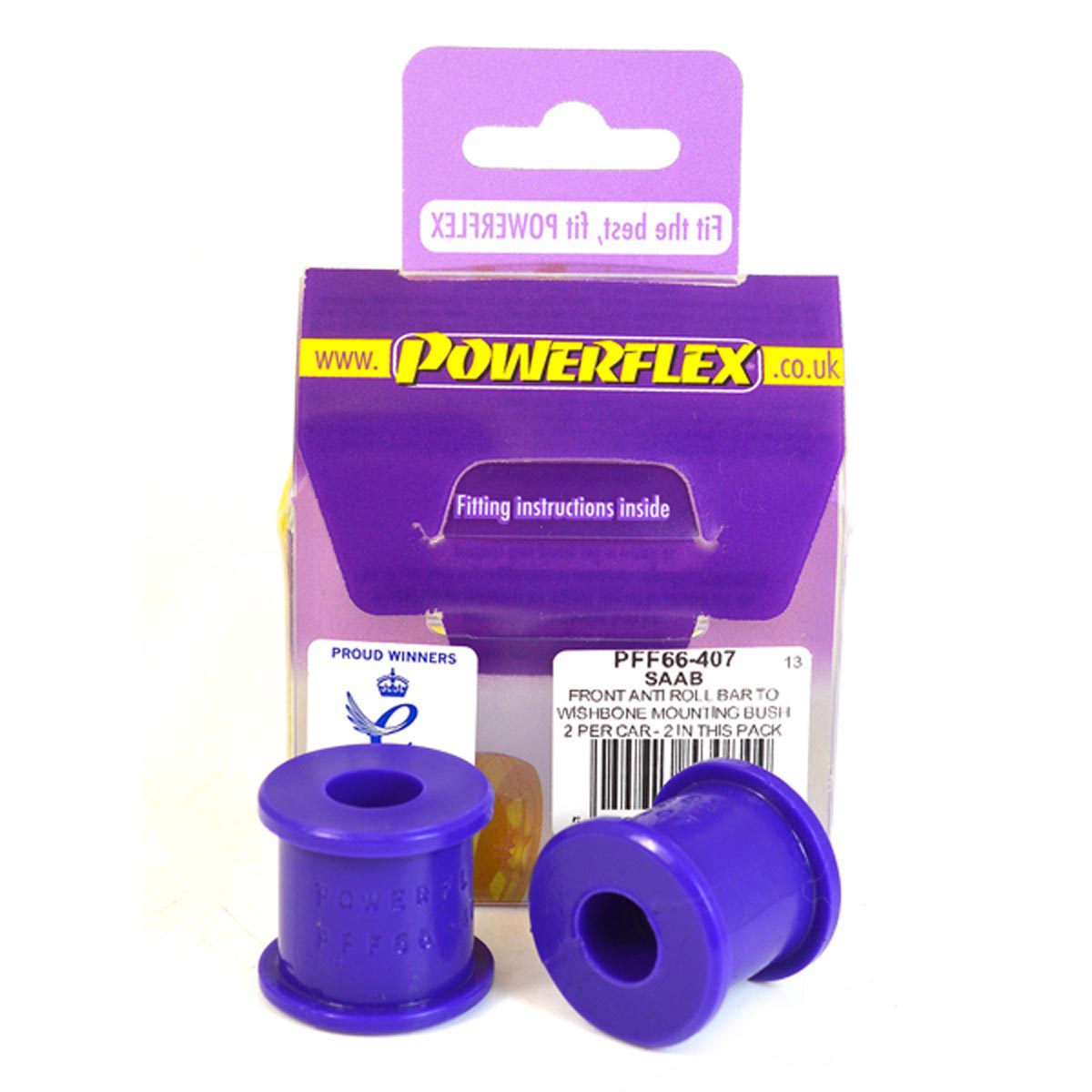 Powerflex Front Anti Roll Bar To Wishbone Mounting Bush PFF66-407 For Saab 96 (1960-1979)