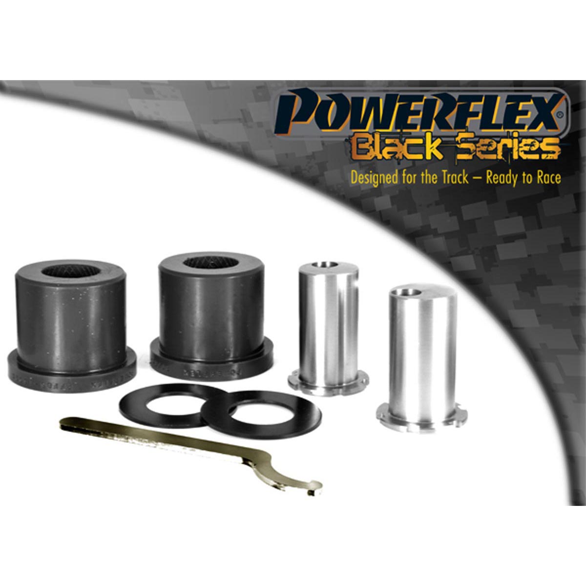 Powerflex Front Arm Rear Bush, Caster Adjustable PFF85-1302GBLK For VW T6 / 6.1 Transporter (2015-2024)