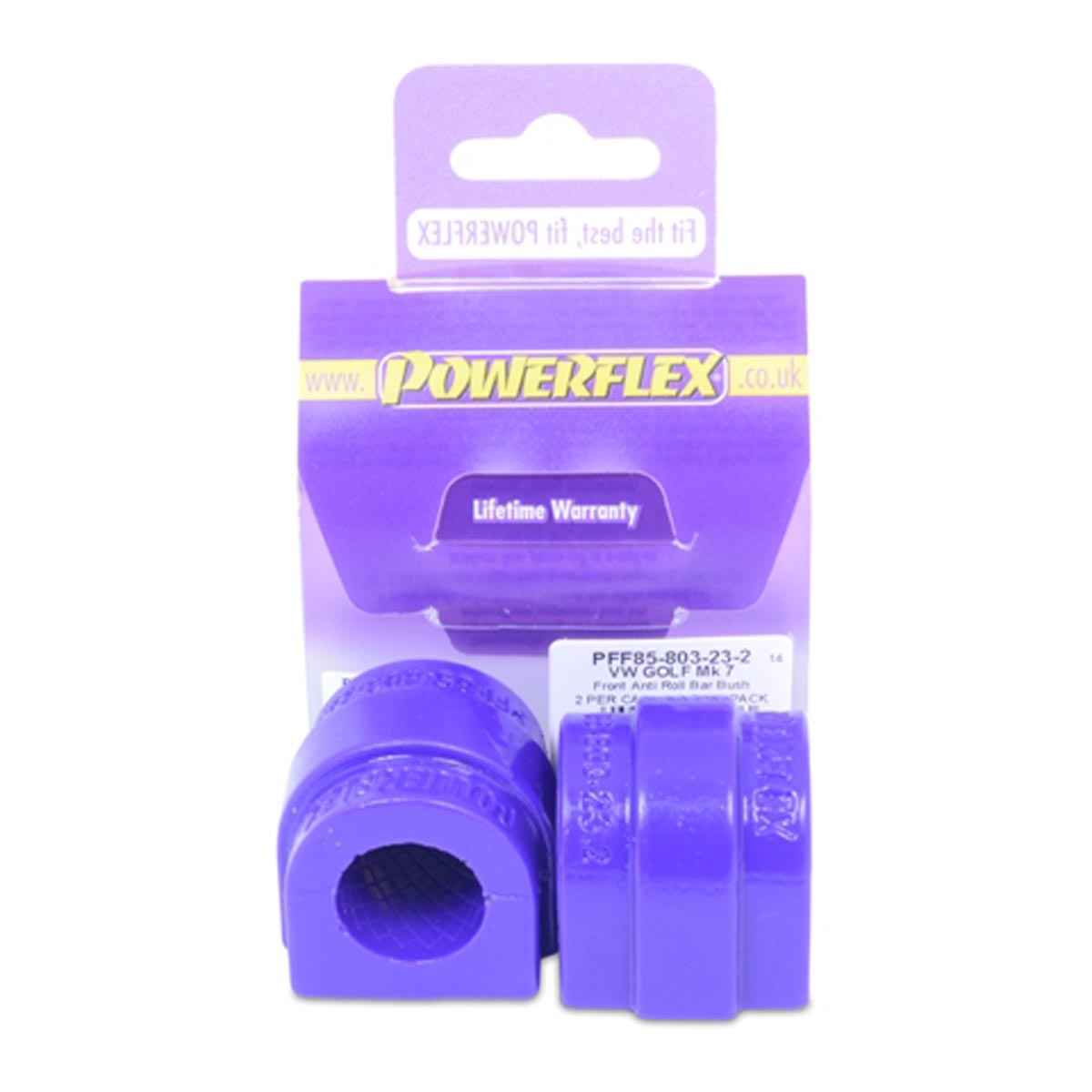 Powerflex Front Anti Roll Bar Bush 24mm PFF85-803-24 For Audi A3 MK3 8V up to 125PS (2013 - 2020) Rear Beam