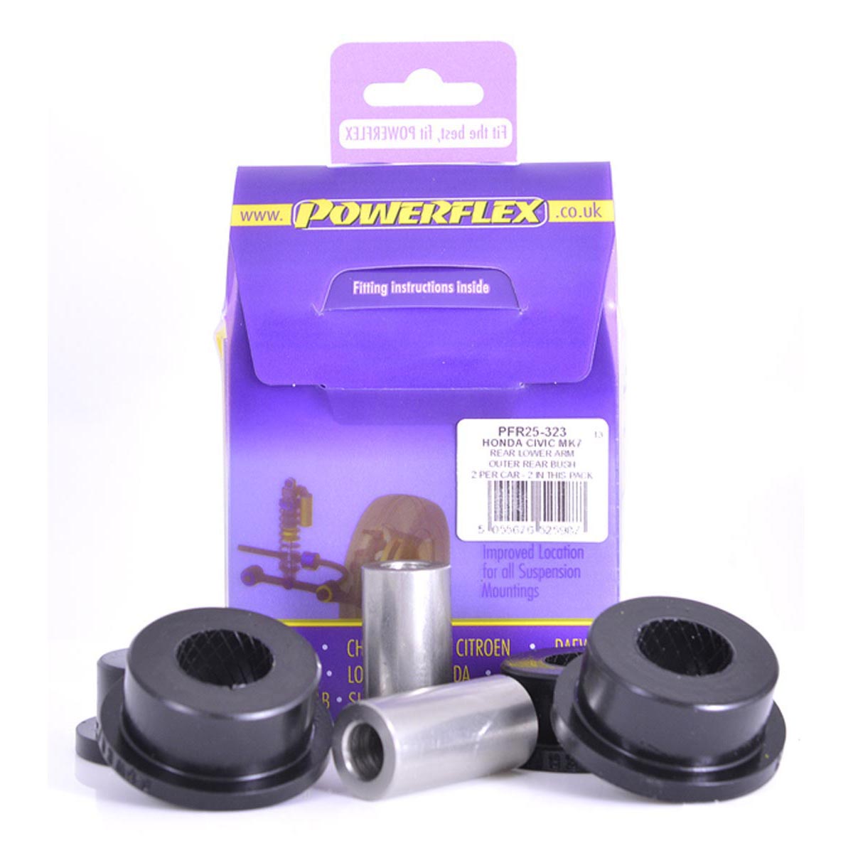 Powerflex Rear Lower Arm Outer Rear Bush PFR25-323 For Honda CR-V Mk2 (2001 - 2006)