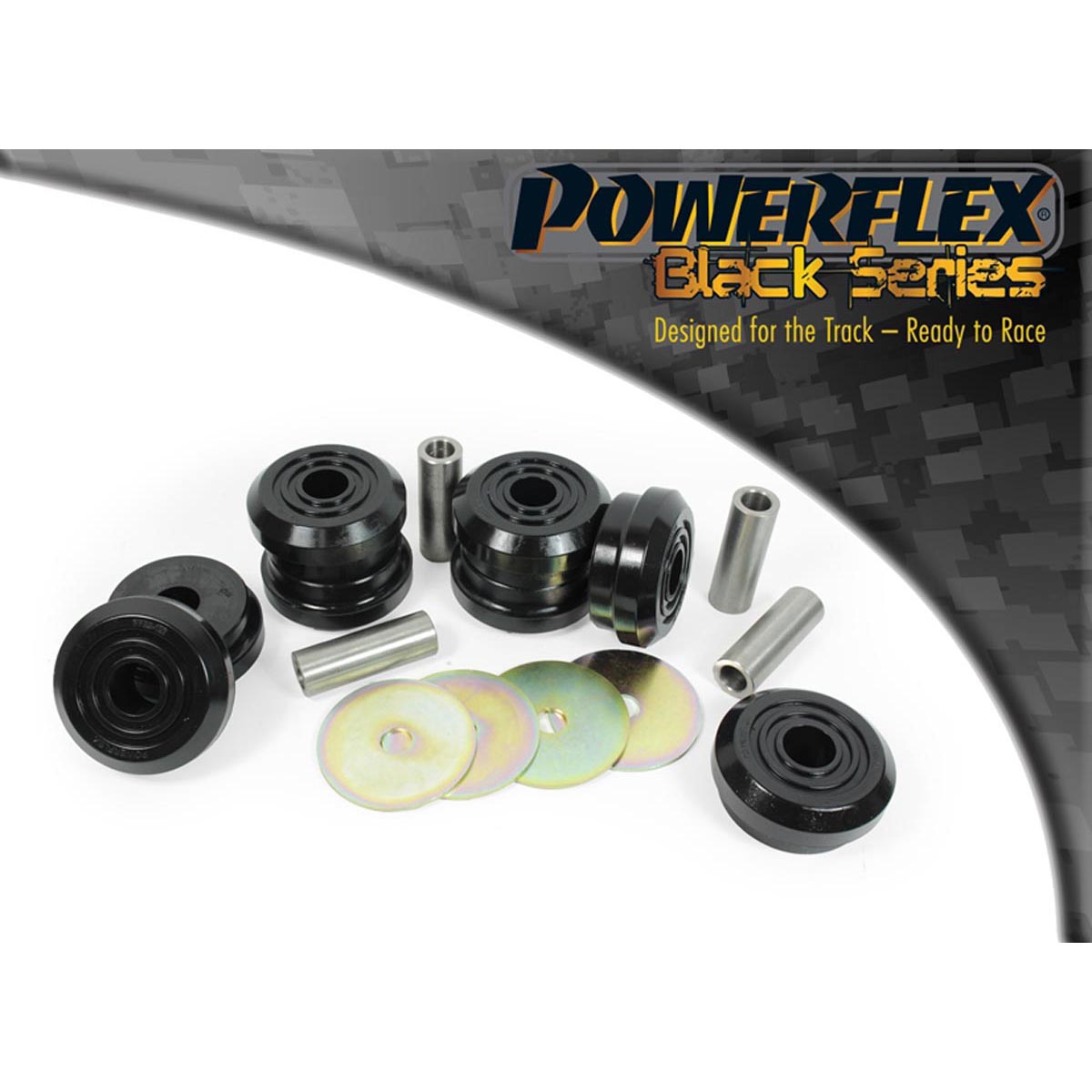 Powerflex Rear Subframe Mounting Bush PFR3-122BLK For Audi A4 Avant Quattro (1995-2001)