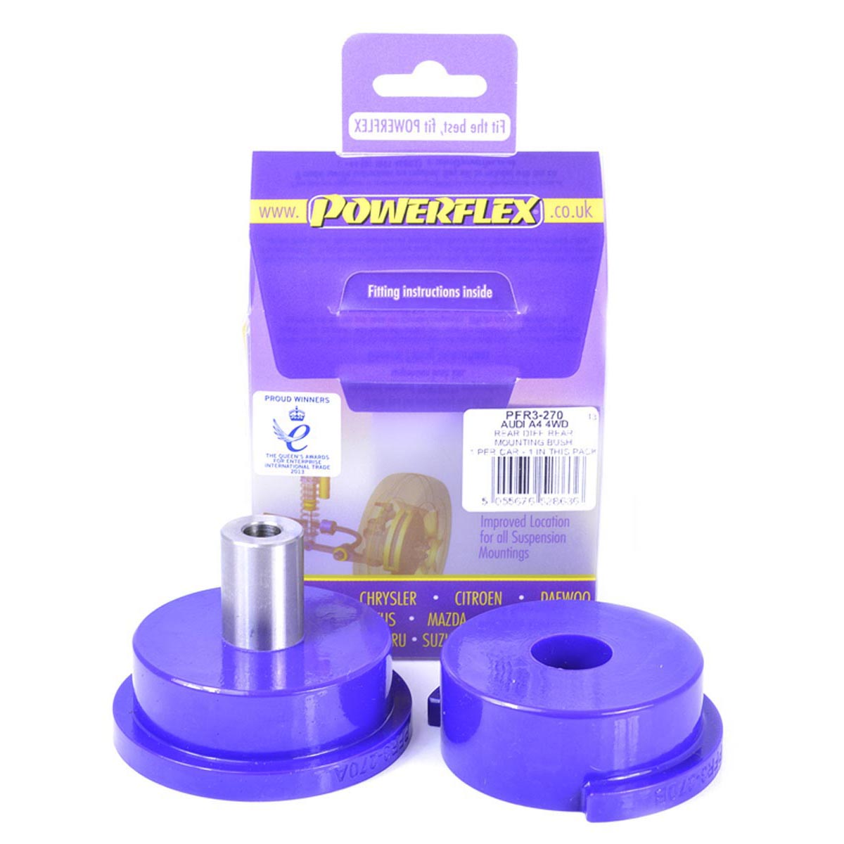 Powerflex Rear Diff Front Mounting Bush PFR3-270 For Audi S4 inc. Avant