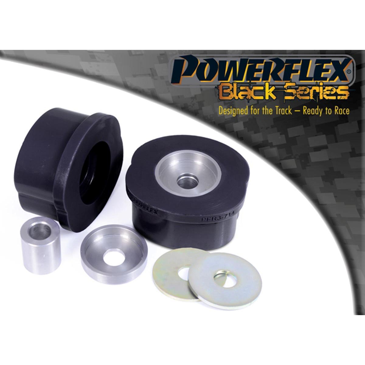 Powerflex Rear Wheel Bearing Housing Bush PFR3-714BLK For Audi A4 Quattro Inc. AllRoad (2008 - 2016)