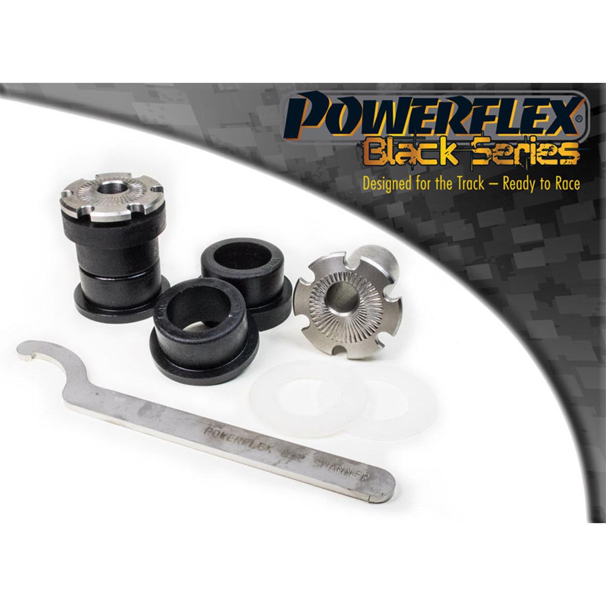 Powerflex Rear Upper Arm Inner Front Bush ADJUSTABLE PFR69-510GBLK For Subaru Impreza GR, GH (2007 - 2011) & WRX + STI (2007 - 2014)